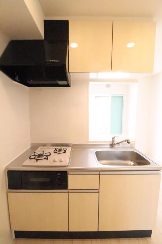 キッチン　１　　2口ガスコンロ、グリル付き