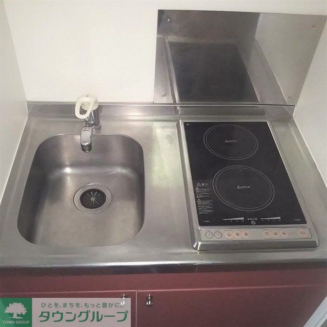 キッチン　2口電気コンロ