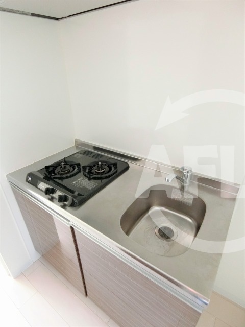 キッチン　ラグゼ都島北II　2口ガスシステムキッチン