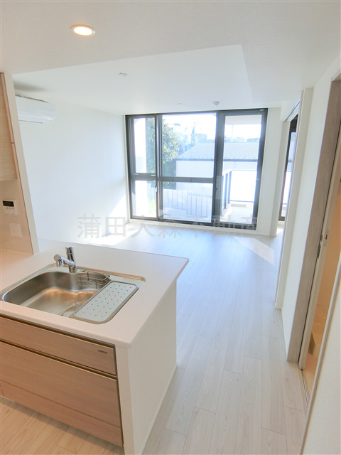 居室・リビング　南西向きのLDK13.4帖　カウンターキッチンのリビングダイ