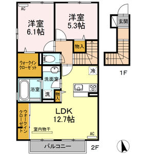 アルファB棟の間取り写真