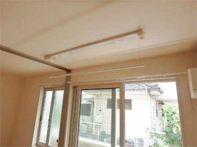 眺望　室内物干し