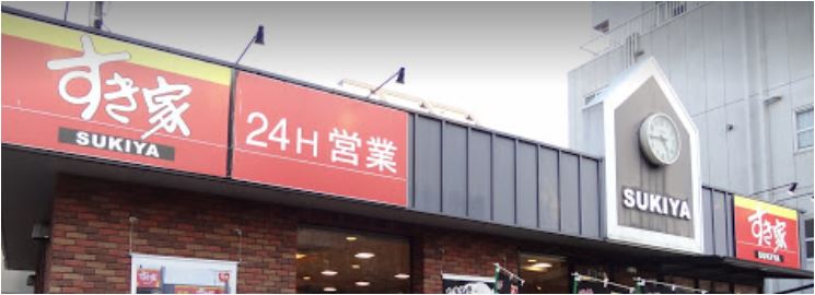 飲食店　すき家南大井店（飲食店）まで588m