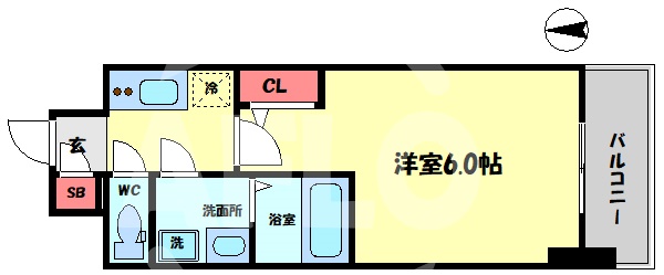 エスリードレジデンス梅田フロントの間取り写真