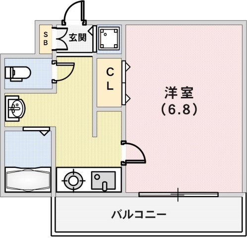 スワンズ神戸三宮イーストの間取り写真