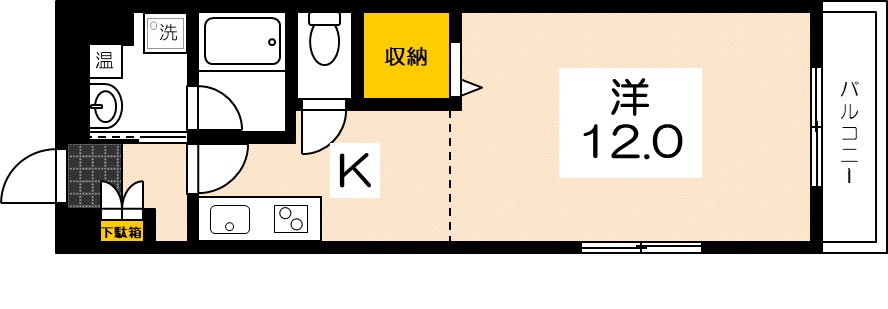 ＪＲ山陽本線 廿日市駅 徒歩3分 3階建 築23年の間取り写真