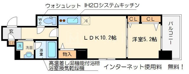 地下鉄四つ橋線 四ツ橋駅 徒歩7分 10階建 築15年の間取り写真