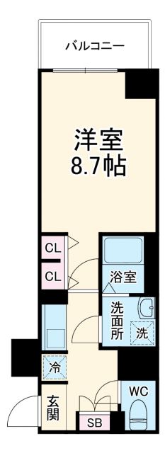 S-RESIDENCE神宮西駅前ascentの間取り写真