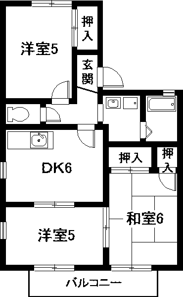 ＪＲ東海道本線 大府駅 徒歩20分 2階建 築32年の間取り写真