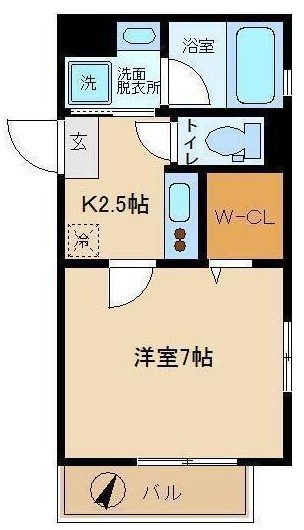 都営大江戸線 西新宿五丁目駅 徒歩4分 4階建 築8年の間取り写真
