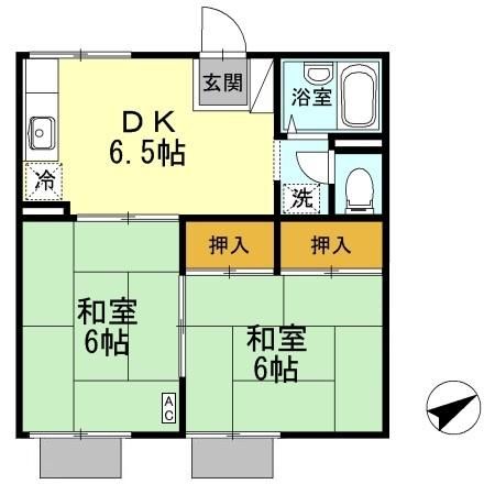 コーポ上本町の間取り写真