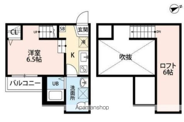 熊本市電上熊本線 段山町駅 徒歩7分 2階建 築8年の間取り写真