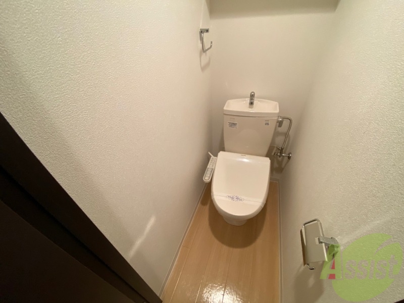 トイレ　ウォシュレット機能がついたトイレ。安心して使用できますね。