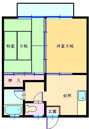 コーポ江合の間取り