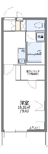 レオパレスビューヒルズテンの間取り