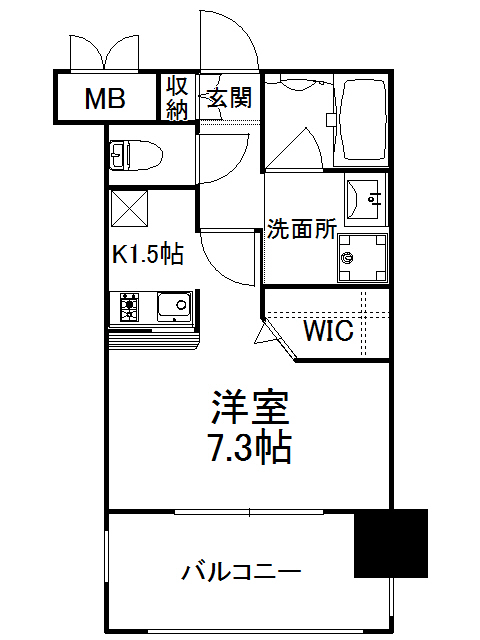 エンクレスト天神AVANTの間取り