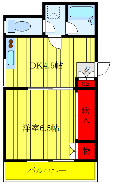 荒川区東日暮里のマンションの間取り