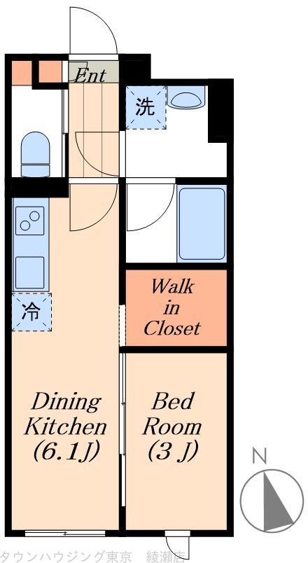 【足立区千住仲町のマンションの間取り】