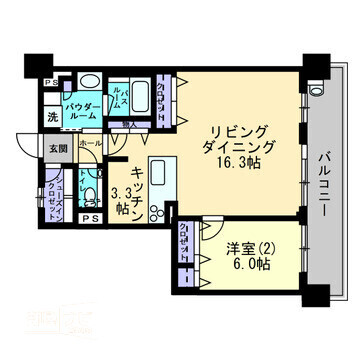 アルファゲートタワー福山駅前の間取り