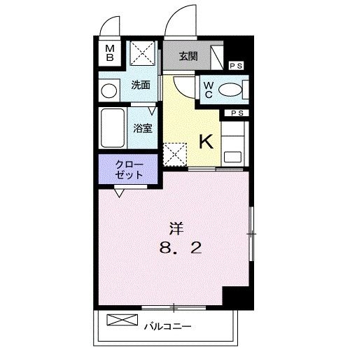 宇部市上町のマンションの間取り