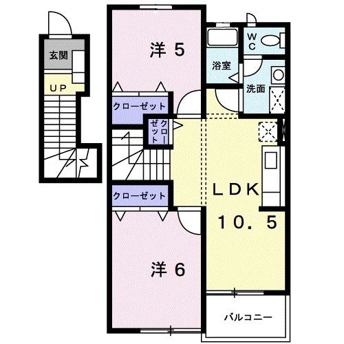 【嘉穂郡桂川町大字九郎丸のアパートの間取り】