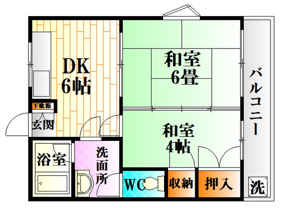 ボヌール中尾の間取り