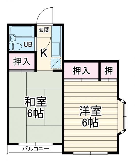 【大和市南林間のマンションの間取り】