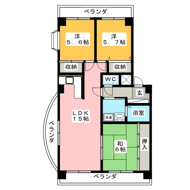 アケボノタウン柱の間取り