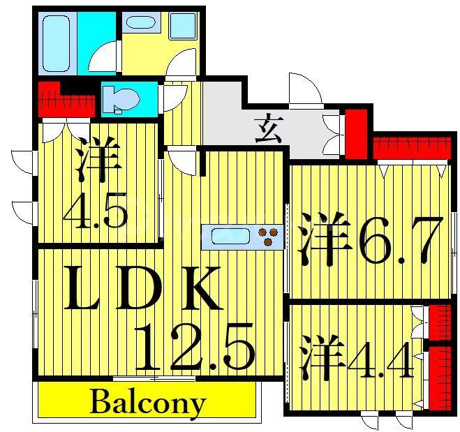 葛飾区東堀切のマンションの間取り