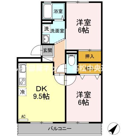 シャトレー西本IIの間取り