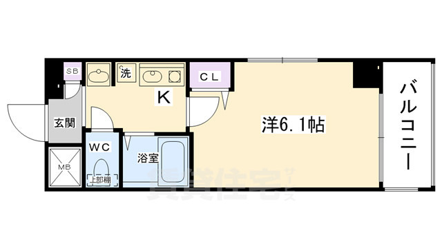 京都市下京区下鱗形町のマンションの間取り