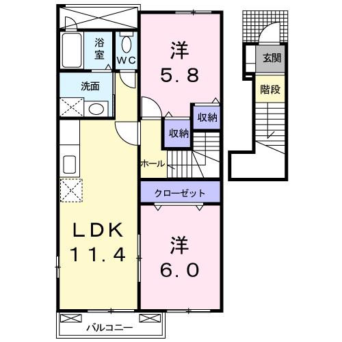 ペネトラーレ・北中山Iの間取り