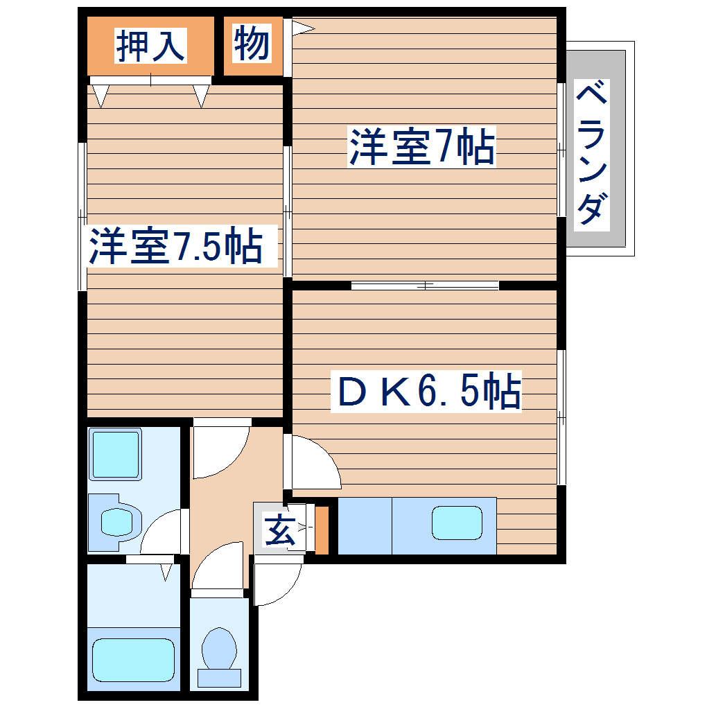 【プラザボンボヌールの間取り】