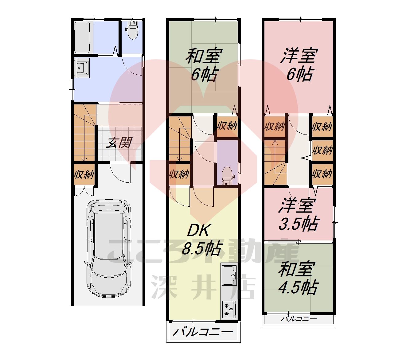 守口市梶町4丁目戸建の間取り