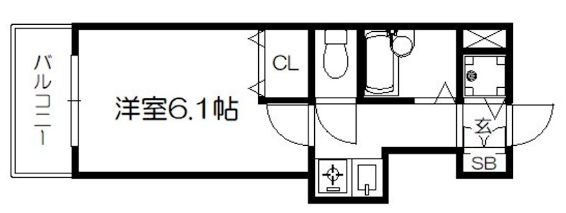 京都市中京区金吹町のマンションの間取り