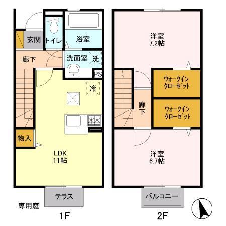 コンフォートブルック　Ａ棟の間取り