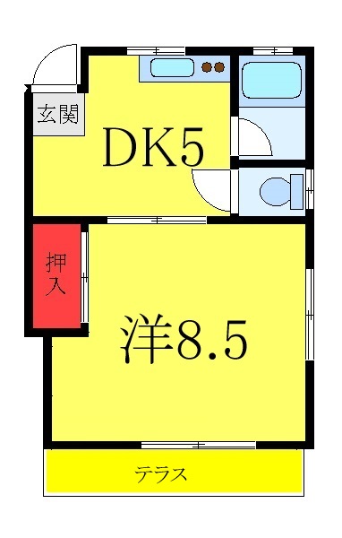 北区上十条のアパートの間取り