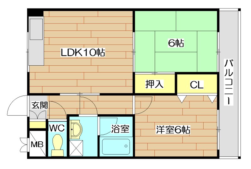 メゾン飛鳥の間取り