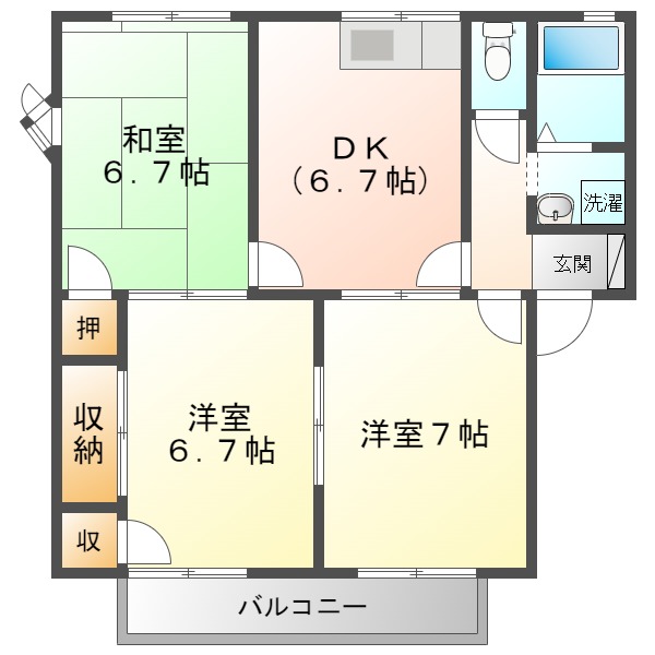 ラフィーネ稲生 Ａの間取り