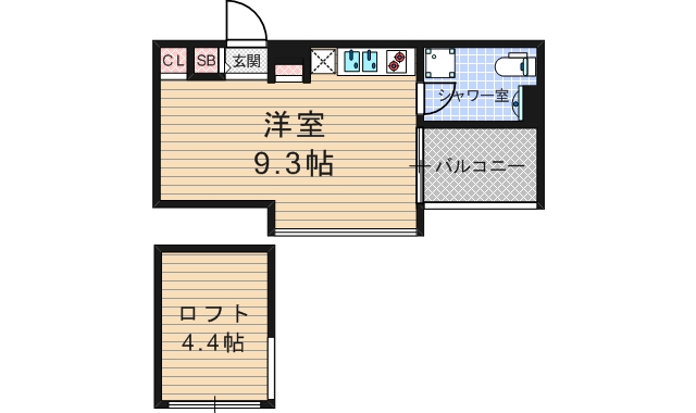 是空NAMBA NISHIの間取り