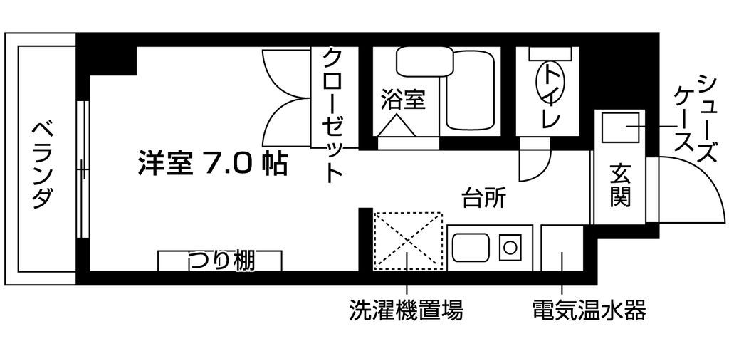 大阪市天王寺区寺田町のマンションの間取り