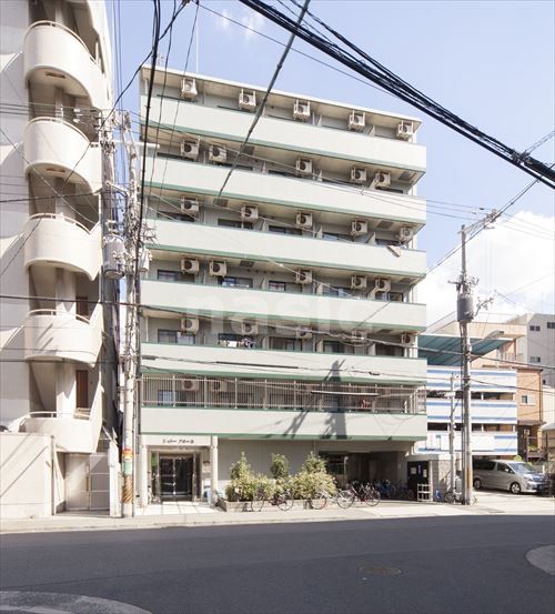 【大阪市天王寺区寺田町のマンションの建物外観】