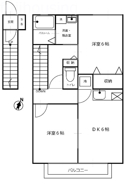 コンフォート本丸　Ｂ棟の間取り