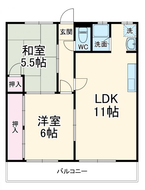 安城市法連町のマンションの間取り