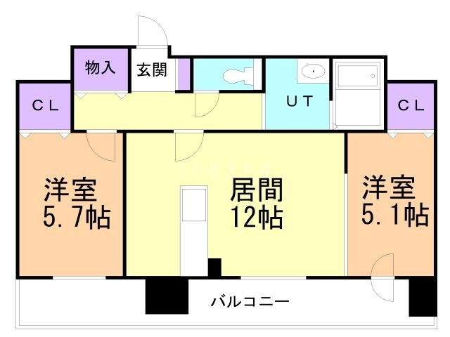 ＡＳＭＡＣＩ　ＭＡＩＳＯＮ　札幌大通東の間取り