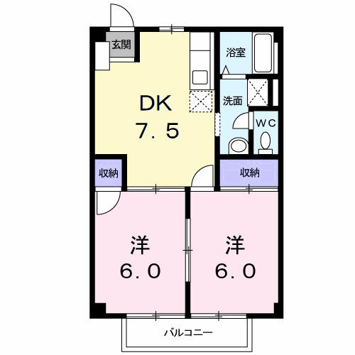 カ サ西野の間取り