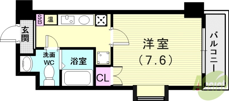 神戸市垂水区名谷町のマンションの間取り