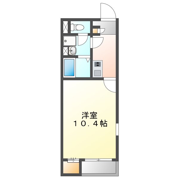 備前市伊部のアパートの間取り