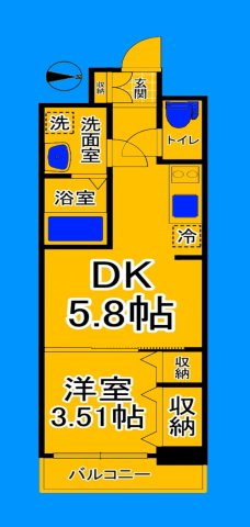 堺市堺区綾之町西のマンションの間取り