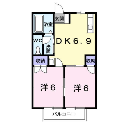 ニューシティーカネノミヤの間取り